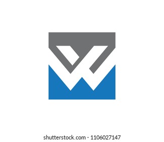 W Letter Business corporate abstract unity vector logo 