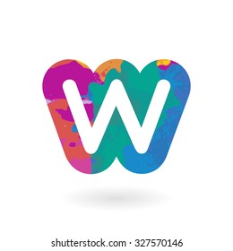 w letter business logo design template abstract vector elements for corporate identity emblem label or icon star abstraction unusual site business clean science banner letterhead medal graphical visib