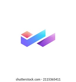 W Letter Checkmark Logo Design Vector