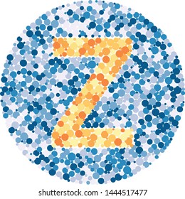 W letter color distributed circles dots illustration