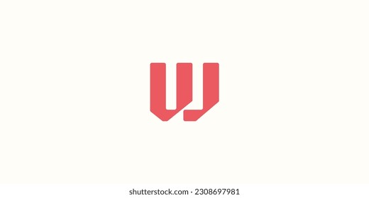 
W letter concept, typography logo concept, monogram logo and initials letter logo, modern and simple