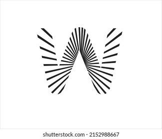 W letter creative design vector templates