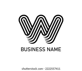 W letter creative design vector template