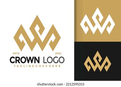 W Letter Crown Elegant Logo Design, brand identity logos vector, modern logo, Logo Designs Vector Illustration Template
