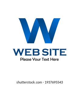 W letter design logo template illustration