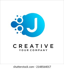 W Letter With Dots logo design template vector