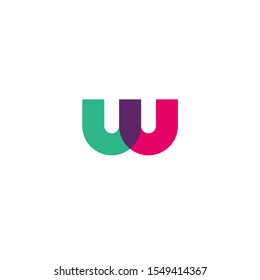 w letter double u logo vector icon illustration