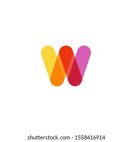 w letter double u logo vector icon illustration	
