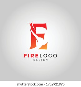 plantilla de logotipo de incendio de carta W