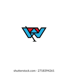 W letter flag logo idea.