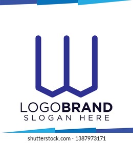 W Letter hexagonal Logo Icon Vector template, home logo