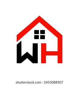 W letter home logo design. Great for construction emblems