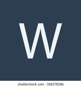 W letter icon. Alphabet icon.