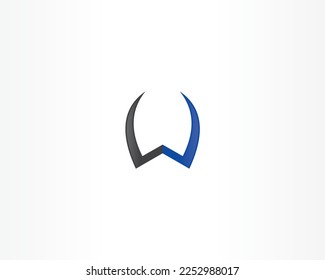 Logo-Design des W-Buchstaben-Symbols