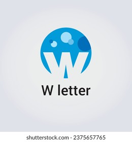 W Letter Icon Design Single Isolated Logo Design Brand Corporate Identity Various Colors Editable Template Vector Monogram Emblem Illustration Branding on Light Gradient Background
