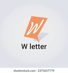 W Letra Icono Diseño Logotipo aislado Único Diseño Marca Identidad Corporativa Diversos Colores Editable Plantilla Vector Monograma Ilustración Marca sobre fondo gradiente ligero
