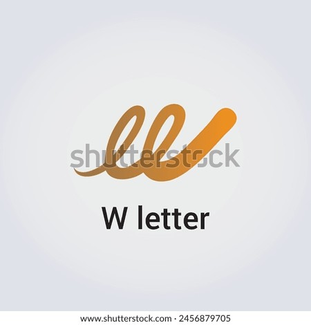 W Letter Icon Design Single Isolated Logo Design Brand Corporate Identity Various Colors Editable Template Vector Monogram Emblem Illustration Branding on Light Gradient Background