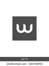 W Letter Icon Vector Logo Template