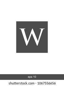 W Letter Icon Vector Logo Template