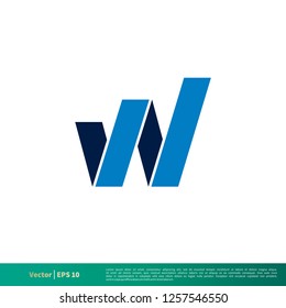 W Letter Icon Vector Logo Template Illustration Design. Vector EPS 10.
