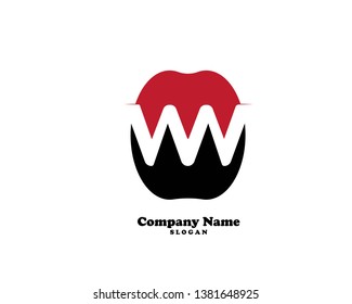 W Letter Icon Vector Logo Template - Vector
