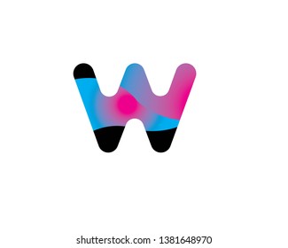 W Letter Icon Vector Logo Template - Vector
