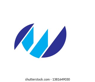 W Letter Icon Vector Logo Template - Vector

