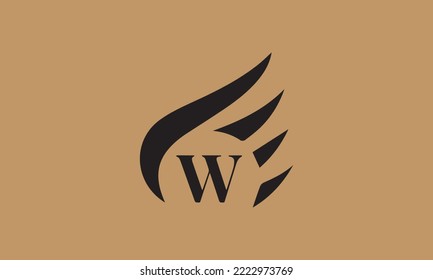 W letter initial Community, network and social logo design template vector
