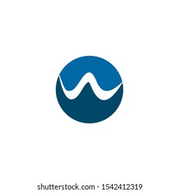W letter initial icon logo design vector illustration template