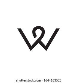 W letter initial icon logo design vector template illustration