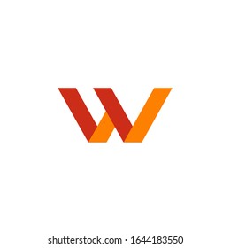 W letter initial icon logo design vector template illustration