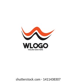 W letter initial logo design vector template