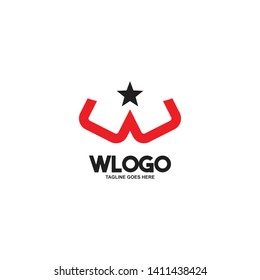 W letter initial logo design vector template