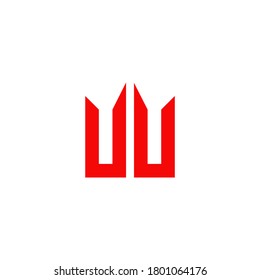 W letter initial logo design vector template