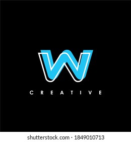 W Letter Initial Logo Design Template Vector Illustration	
