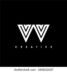 W Letter Initial Logo Design Template Vector Illustration	
