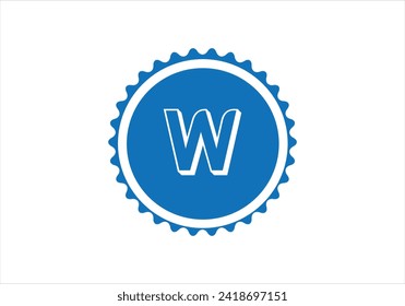 W Letra Diseño del logotipo inicial, plantilla del vector.