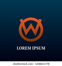 W letter initial logo, sign, icor or symbol for creative and business company