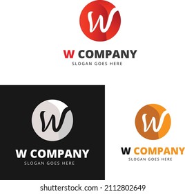 W letter initial vector logo concept, Creative W letter logo design template