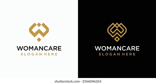 W letter initial vector logo design with modern, simple, clean and abstract style. Icon for business, luxury, beauty and personal branding.