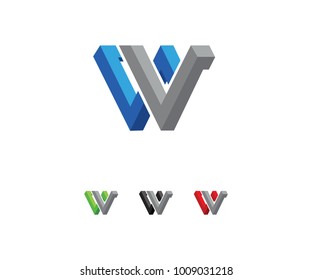 W Letter logo