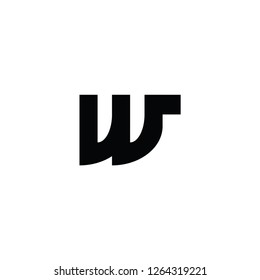 W Letter Logo Stock Vector (Royalty Free) 1264318693