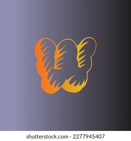 logotipo de letra w con 3d