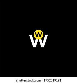Diseño abstracto del logotipo de letra W