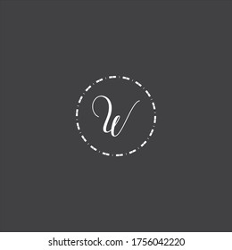 Diseño abstracto del logotipo de letra W