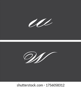 Diseño abstracto del logotipo de letra W