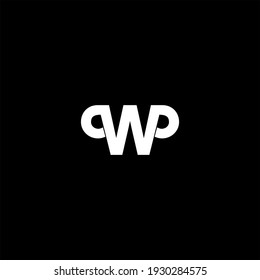 W letter logo abstract design on black color background. w alphabet