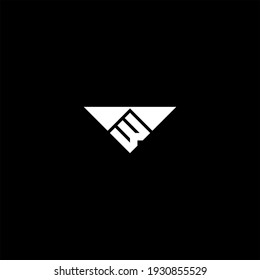 W letter logo abstract design on black color background. w alphabet