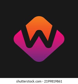 W Letter Logo. Adobe Illustrator.