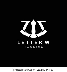 W Letter Logo, Alphabet Initial Vector, Simple Logotype Design, Icon Symbol Template Illustration
